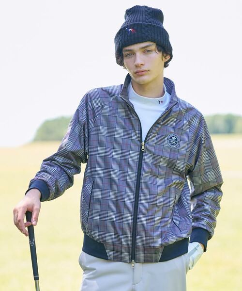 adabat / アダバット レザーブルゾン・ジャケット | 【新レーベル ADABAT NAVY】撥水 グレンチェックブルゾン | 詳細1