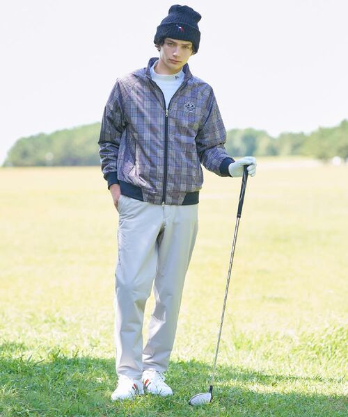 adabat / アダバット レザーブルゾン・ジャケット | 【新レーベル ADABAT NAVY】撥水 グレンチェックブルゾン | 詳細2