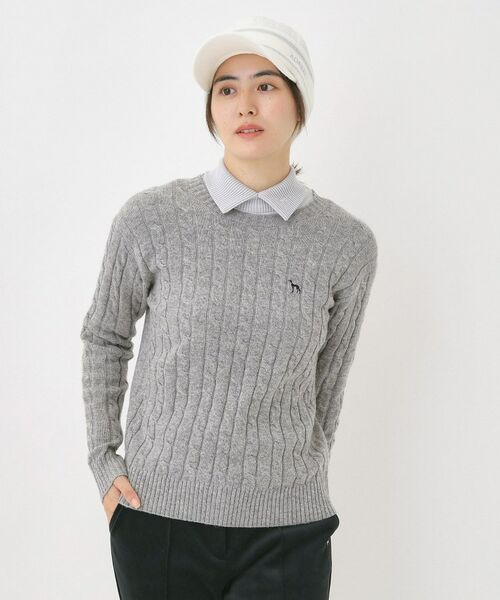 adabat / アダバット ニット・セーター | ケーブル柄クルーネックニット | 詳細2