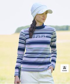 adabat / アダバット カットソー | 【吸湿発熱】マルチボーダー長袖モックネックT