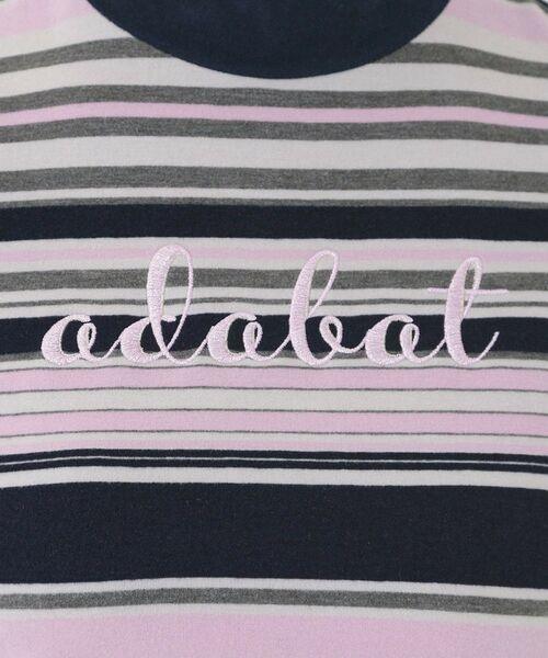 adabat / アダバット カットソー | 【吸湿発熱】マルチボーダー長袖モックネックT | 詳細12