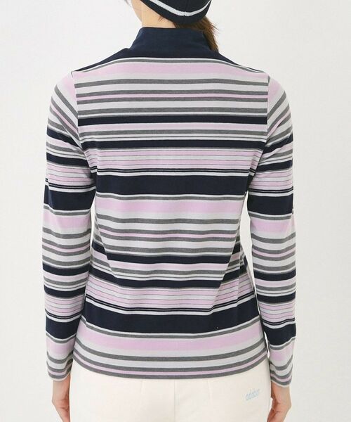 adabat / アダバット カットソー | 【吸湿発熱】マルチボーダー長袖モックネックT | 詳細15