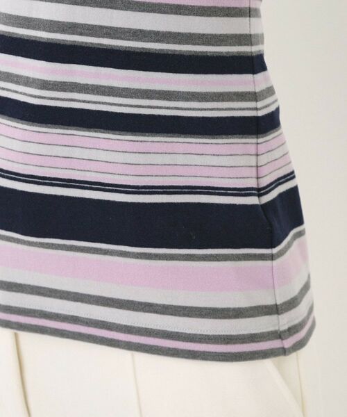 adabat / アダバット カットソー | 【吸湿発熱】マルチボーダー長袖モックネックT | 詳細18