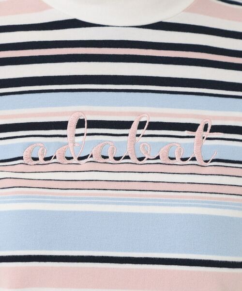 adabat / アダバット カットソー | 【吸湿発熱】マルチボーダー長袖モックネックT | 詳細6