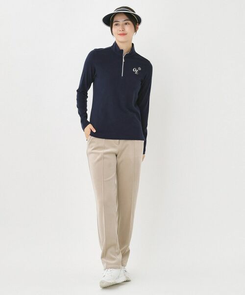 adabat / アダバット カットソー | 【吸湿発熱】ハーフジップ長袖モックネックT | 詳細2