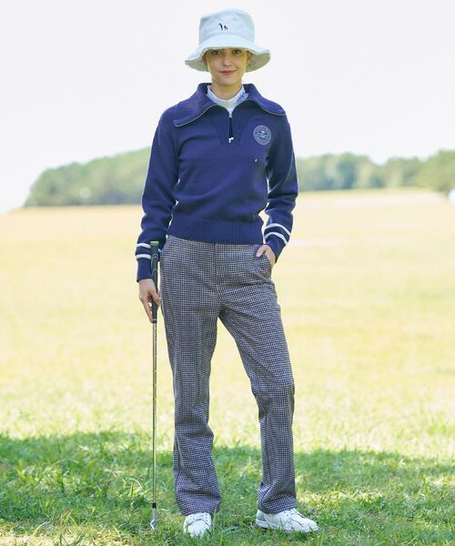 adabat / アダバット ニット・セーター | 【ADABAT NAVY】ハーフジップワイドカラーニット | 詳細13