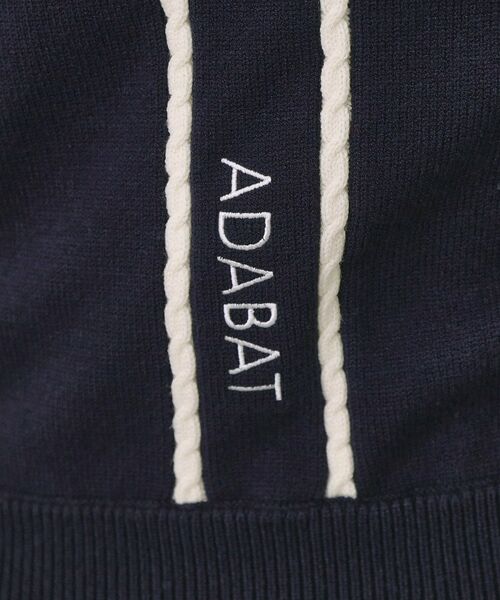 adabat / アダバット ニット・セーター | 【ADABAT NAVY】ハーフジップワイドカラーニット | 詳細14