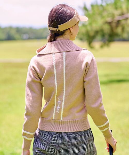 adabat / アダバット ニット・セーター | 【ADABAT NAVY】ハーフジップワイドカラーニット | 詳細16