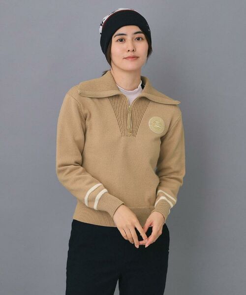 adabat / アダバット ニット・セーター | 【ADABAT NAVY】ハーフジップワイドカラーニット | 詳細18