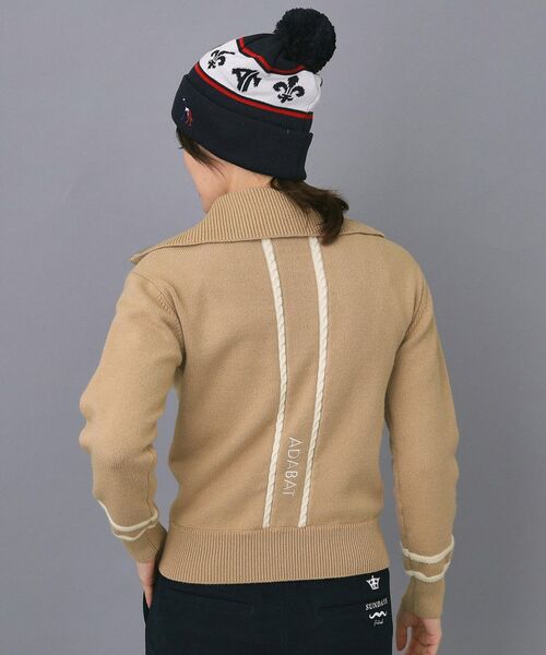 adabat / アダバット ニット・セーター | 【ADABAT NAVY】ハーフジップワイドカラーニット | 詳細19