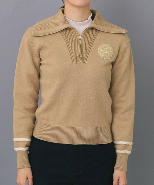 adabat / アダバット ニット・セーター | 【ADABAT NAVY】ハーフジップワイドカラーニット | 詳細23