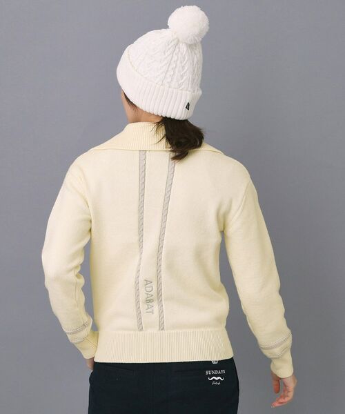 adabat / アダバット ニット・セーター | 【ADABAT NAVY】ハーフジップワイドカラーニット | 詳細5