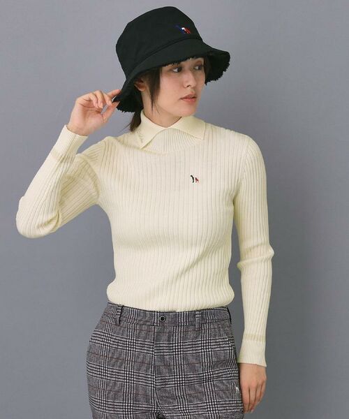 adabat / アダバット ニット・セーター | 【ADABAT NAVY】ワイドリブスプリットカラーニット | 詳細1