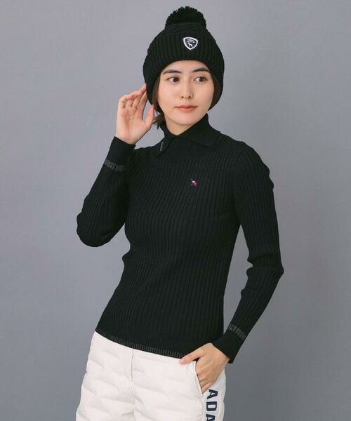 adabat / アダバット ニット・セーター | 【ADABAT NAVY】ワイドリブスプリットカラーニット | 詳細9