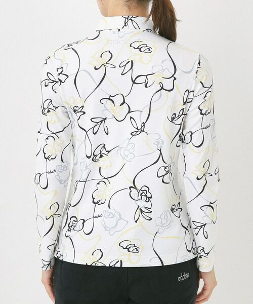 adabat / アダバット ポロシャツ | 裏起毛ドローイングフラワー長袖ポロシャツ | 詳細14