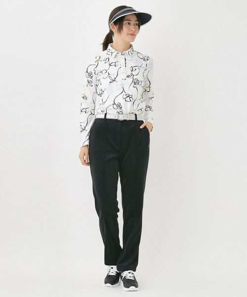 adabat / アダバット ポロシャツ | 裏起毛ドローイングフラワー長袖ポロシャツ | 詳細3