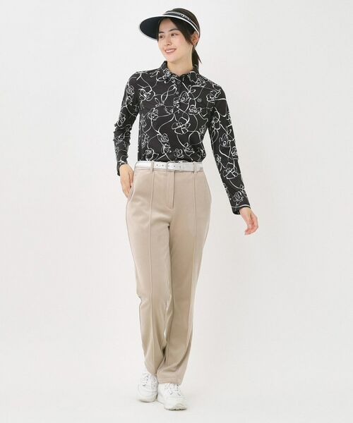 adabat / アダバット ポロシャツ | 裏起毛ドローイングフラワー長袖ポロシャツ | 詳細8