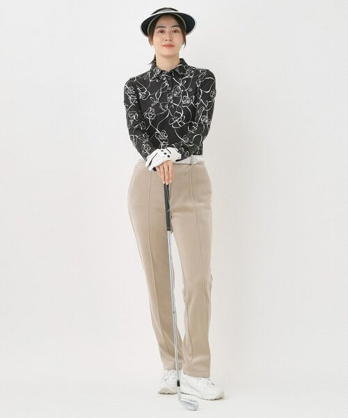 adabat / アダバット ポロシャツ | 裏起毛ドローイングフラワー長袖ポロシャツ | 詳細9