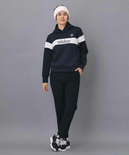 adabat / アダバット パーカー | 【ADABAT NAVY】ブロッキングラインロゴフーディー | 詳細4