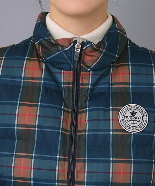 adabat / アダバット ダウンジャケット・ベスト | 【ADABAT NAVY】【撥水】タータンチェック中綿ベスト | 詳細12