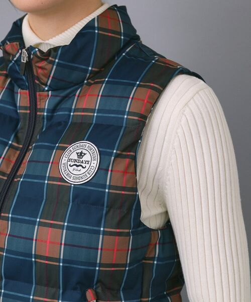 adabat / アダバット ダウンジャケット・ベスト | 【ADABAT NAVY】【撥水】タータンチェック中綿ベスト | 詳細15