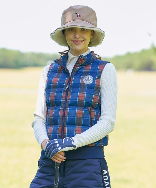 adabat / アダバット ダウンジャケット・ベスト | 【ADABAT NAVY】【撥水】タータンチェック中綿ベスト | 詳細2