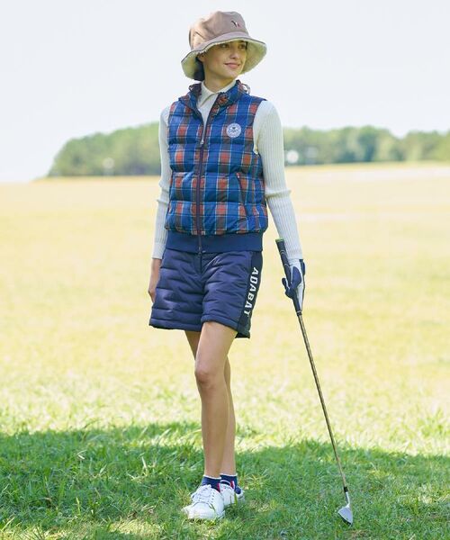 adabat / アダバット ダウンジャケット・ベスト | 【ADABAT NAVY】【撥水】タータンチェック中綿ベスト | 詳細3