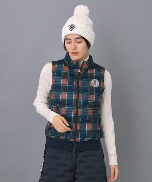 adabat / アダバット ダウンジャケット・ベスト | 【ADABAT NAVY】【撥水】タータンチェック中綿ベスト | 詳細4