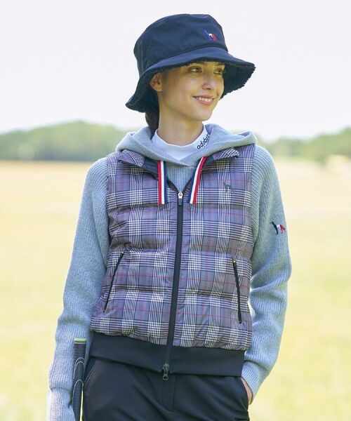 adabat / アダバット ダウンジャケット・ベスト | 【ADABAT NAVY】【撥水】グレンチェック中綿ベスト | 詳細2