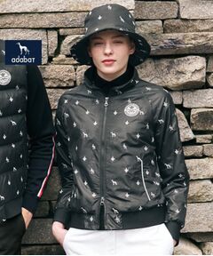 adabat / アダバット レザーブルゾン・ジャケット | 【ADABAT NAVY】エンブロイダリーモノグラムジップブルゾン