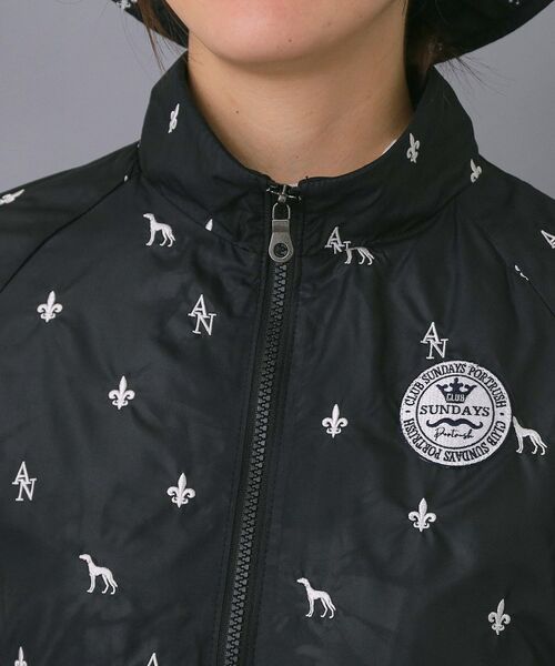 adabat / アダバット レザーブルゾン・ジャケット | 【ADABAT NAVY】エンブロイダリーモノグラムジップブルゾン | 詳細10