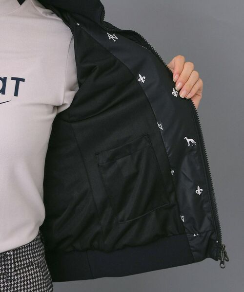 adabat / アダバット レザーブルゾン・ジャケット | 【ADABAT NAVY】エンブロイダリーモノグラムジップブルゾン | 詳細14