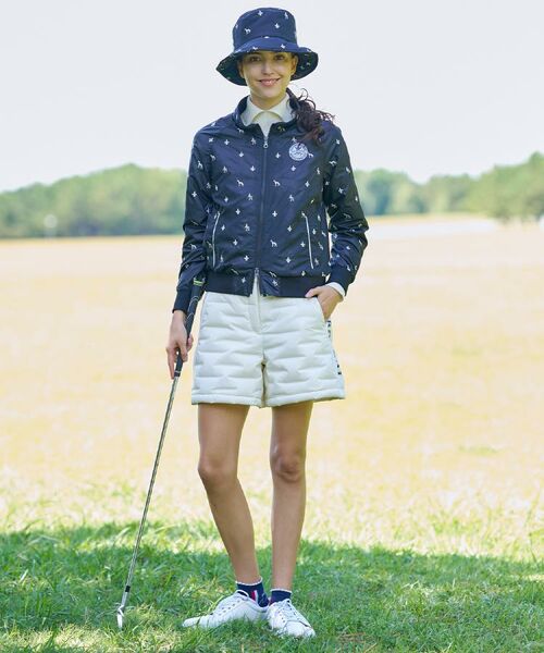 adabat / アダバット レザーブルゾン・ジャケット | 【ADABAT NAVY】エンブロイダリーモノグラムジップブルゾン | 詳細2