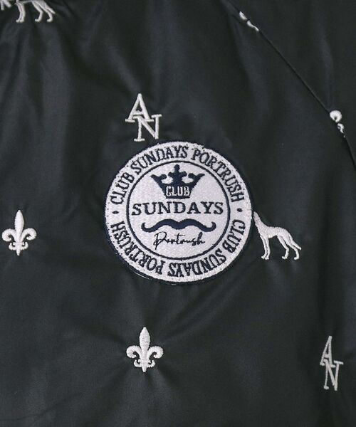 adabat / アダバット レザーブルゾン・ジャケット | 【ADABAT NAVY】エンブロイダリーモノグラムジップブルゾン | 詳細6