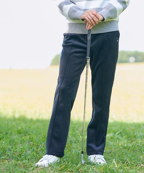 adabat / アダバット パンツ | ベロアボンディングストレッチパンツ(ブラック(019))