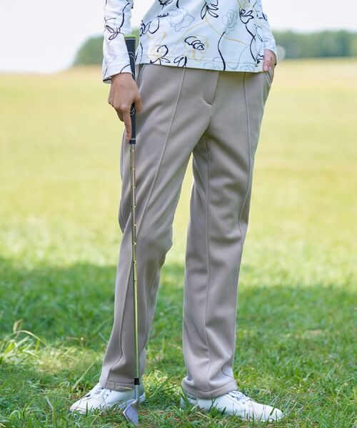 adabat / アダバット パンツ | ベロアボンディングストレッチパンツ(ベージュ(052))