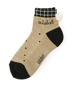 adabat / アダバット ソックス | ボンボンドットショートソックス