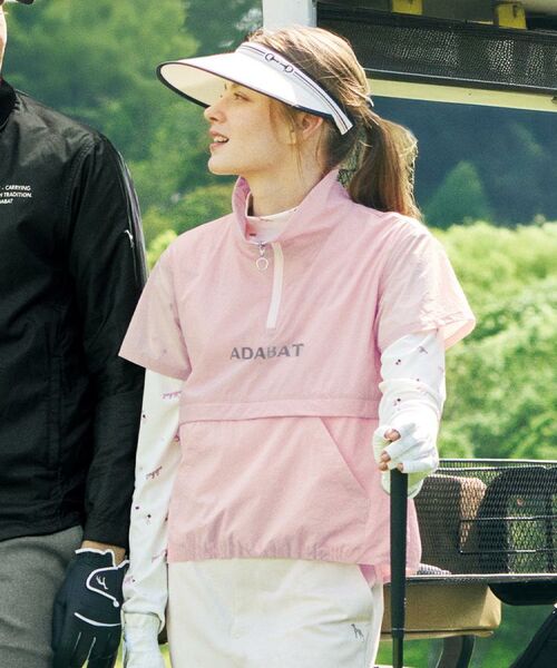 アダバット　adabat チュニック丈 半袖プルオーバー アダバット adabat チュニック丈 半袖プルオーバー