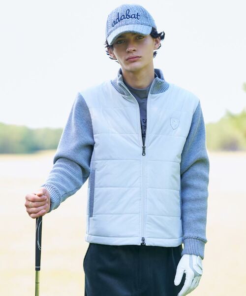 adabat / アダバット レザーブルゾン・ジャケット | ニットコンビパデットブルゾン | 詳細1