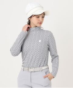 adabat / アダバット カットソー | 小紋柄プリントP長袖モックT