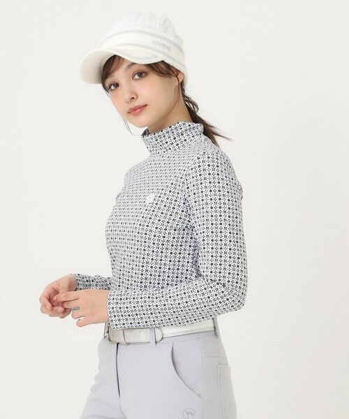 adabat / アダバット カットソー | 小紋柄プリントP長袖モックT | 詳細1