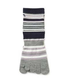 adabat / アダバット ソックス | 5本指ボーダーウォームソックス