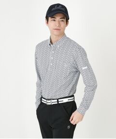 adabat / アダバット ポロシャツ | 小紋柄プリントP長袖ポロシャツ