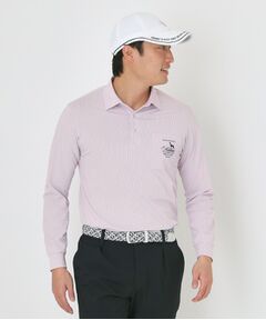 adabat / アダバット ポロシャツ | シャンブレーストライプ長袖ポロシャツ