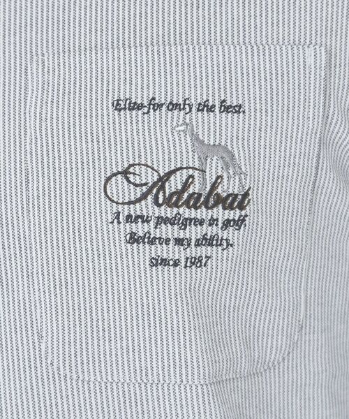 adabat / アダバット ポロシャツ | シャンブレーストライプ長袖ポロシャツ | 詳細12