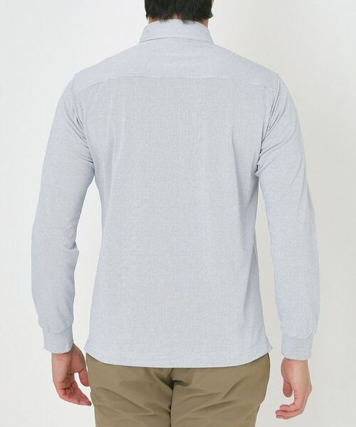 adabat / アダバット ポロシャツ | シャンブレーストライプ長袖ポロシャツ | 詳細15