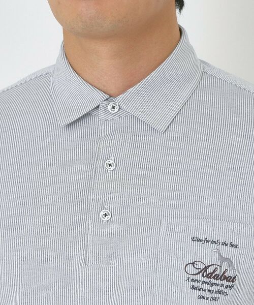 adabat / アダバット ポロシャツ | シャンブレーストライプ長袖ポロシャツ | 詳細16