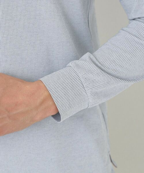adabat / アダバット ポロシャツ | シャンブレーストライプ長袖ポロシャツ | 詳細18