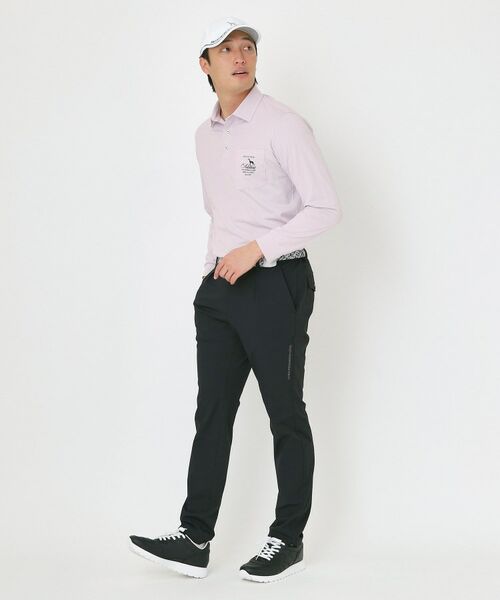 adabat / アダバット ポロシャツ | シャンブレーストライプ長袖ポロシャツ | 詳細2