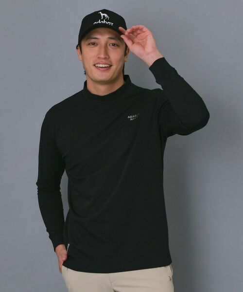 adabat / アダバット カットソー | 【ADABAT NAVY】プラチナポンチ長袖モックT（ネイビー(094)）